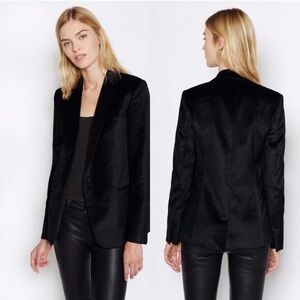 NEW Equipment Jay Textured Velvet Blazer Black Size 12